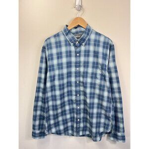 Bonobos Button Down Shirt Mens Extra Large XL Plaid Slim Fit Long Sleeve Blue